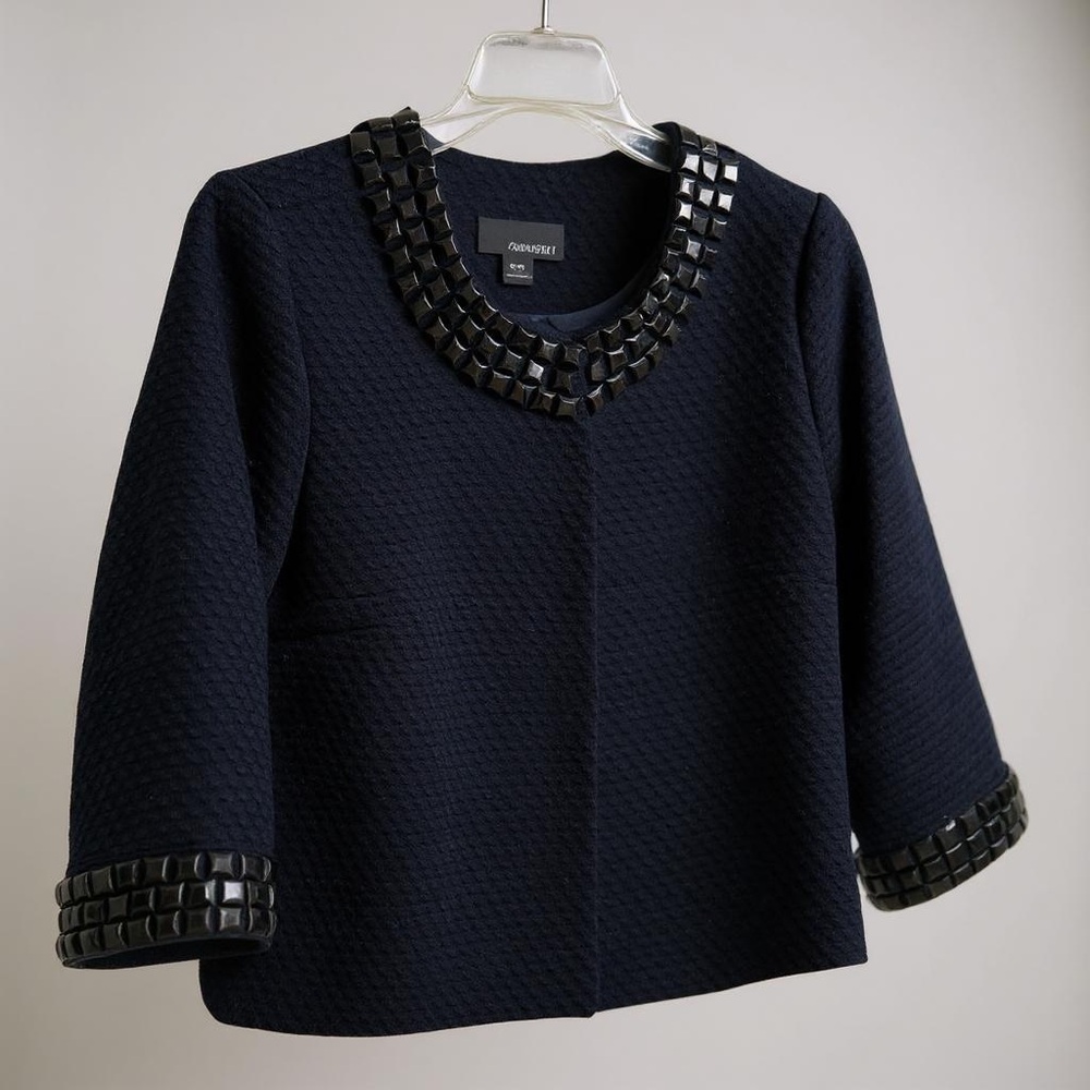 Xxi Women’s Navy Glimmer with Rhinestone Embellishments Size S 17.5PTP. 20L.